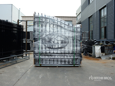 Quantity of (3) 2026 Suihe NG-14Eu-2&14D-1 14 ft Wrought Iron Bi-Parting Puerta de entrada (Unused)