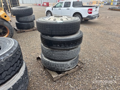 Quantity of (4) 295/75R22.5 Tires