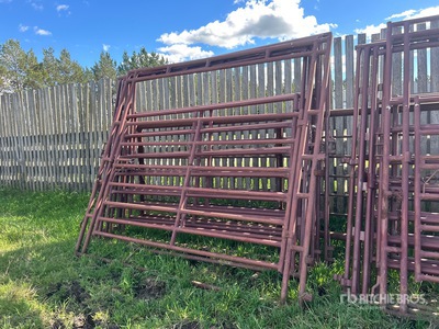 Quantity of Stampede Steel 8 ft x 10 ft Over Head Livestock Gate