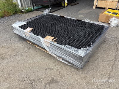 Quantity of (10) 6.5 ft x 4 ft x 1 in Molded Grating