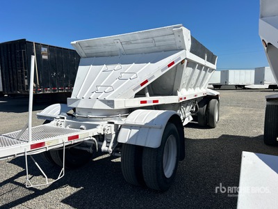 1989 Gallaty 20 ft T/A Turntable Pup Belly Dump Trailer
