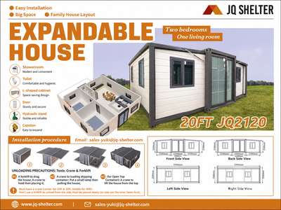 2026 JQ SHELTER JQ2120 5.9 m x 6.2 m Portable Expandable House 貯蔵庫 (Unused)