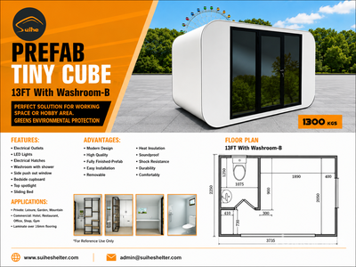 2026 Suihe MH13B-FP 13 ft Prefabricated Tiny Home 移動性建物 - その他 (Unused)