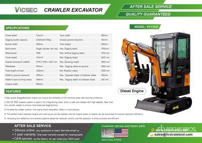 2026 VICSEC VC13CD Mini Excavator (Unused)
