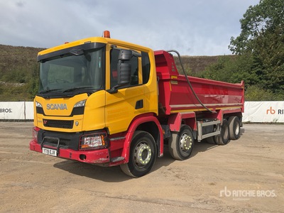 2019 Scania P410XT Camion à benne basculante Quad/A