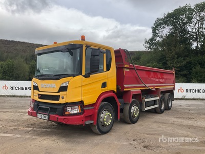 2019 Scania P410XT Camion à benne basculante Quad/A