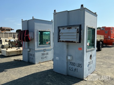 (2) Portable Steel Guard Shacks