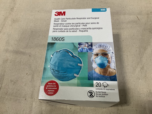 (128) Boxes of 3M N95 1860S Surgical Masks (128) Boxes of 3M N95 1860S Surgical Masks