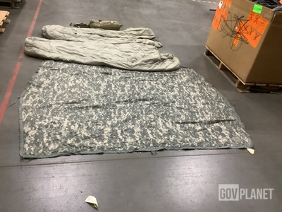 (7) Shelters, (35) Duffel Bags, (7) Sleeping Bags & Assorted Items