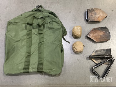 (8) Entrenching Tools, (7) Gun Cleaning Kits & Assorted Items