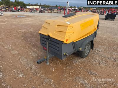 2015 Atlas Copco XAS87K0 Compresseur A Air 1 Essieu S/A Luftkompressor (Inoperable)