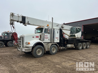National 1800 40 ton Straight Boom on 2004 Peterbilt 378 10x6 Twin-Steer Sleeper Boom Truck
