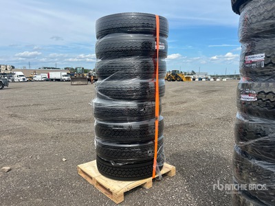 Quantity of (8) 11R22.5 Drive w/Aluminum Rims Banden (Unused)