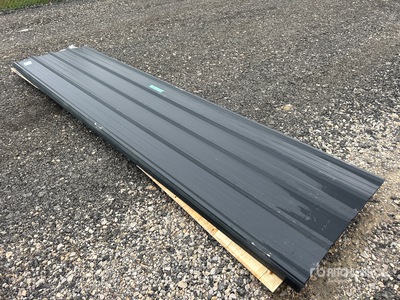 Quantity of (100) 3 ft x 12 ft Sheets Black Steel Siding Roofing (Unused)