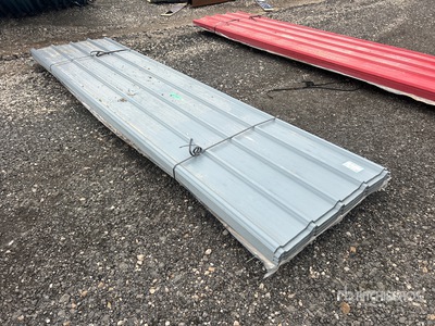 Quantity of (120) 3 ft x 12 ft Sheets Grey Steel Siding Roofing (Unused)