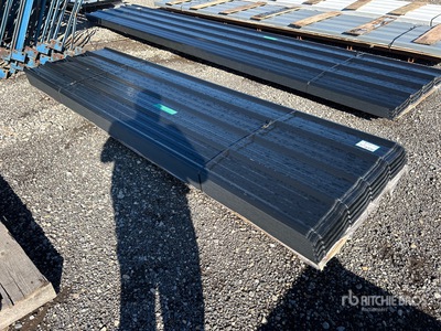 Quantity of (200) 10 ft Black Steel Siding Roofing (Unused)