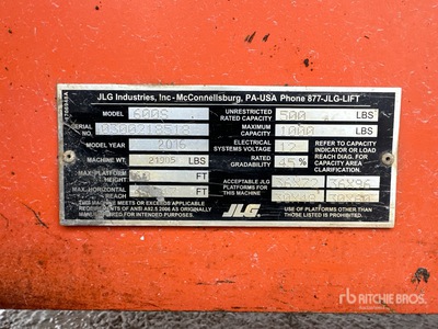 2016 JLG 600S 4WD Diesel Telescopic Boom Lift