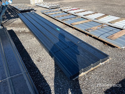 Quantity of (125) 16 ft Black Steel Siding Roofing (Unused)