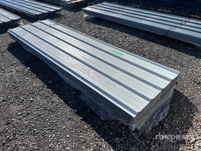 Quantity of (100) Sheets White Steel Siding Roofing 10ft X 3ft 4,800 SQFT (Unused)