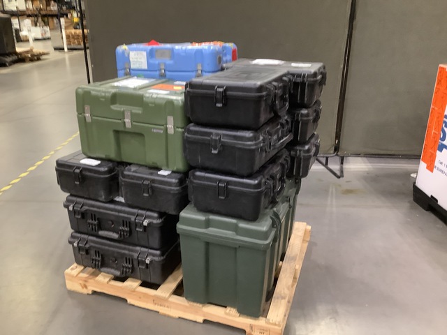 (14) Assorted Storage Cases & (1) Storage/Trunk Locker