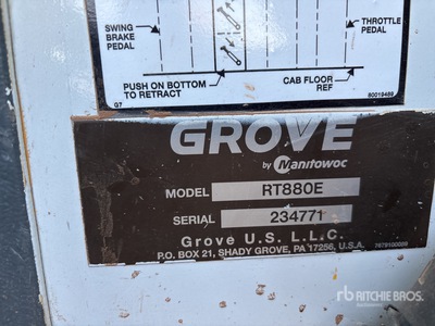 2014 Grove RT880E 4x4 Gelände-Kran