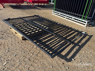 2026 SKLP SK-HLM20 20 ft x 7 ft Wrought Iron Bi-Parting Driveway Gate (Unused)