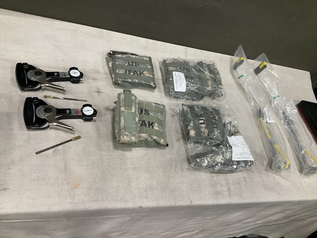 (2) Cable Tensiometers, (13) Universal First Aid Kits & Assorted Items