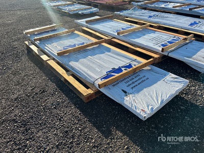 Quantity of (68) 12 ft Red Steel Siding Roofing (Unused)
