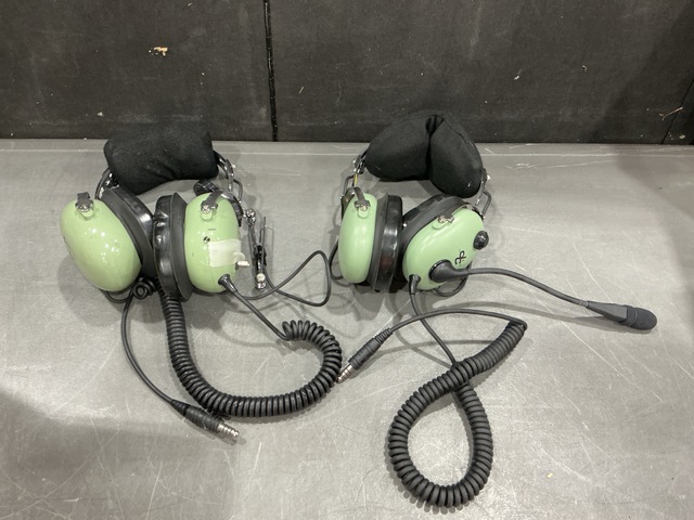 (7) David Clark Microphone Headsets