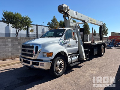 National 500E2 18 ton Straight Boom on 2015 Ford F-750 XL 4x2 Boom Truck