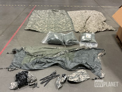 (10) Sleeping Bags, (24) Wet Weather Poncho Liners & Assorted Items