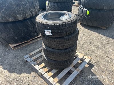 Quantity of (4) RTX Aluminum Wheels with 225/55/18 Bridgestone Blizzak Snow Tires