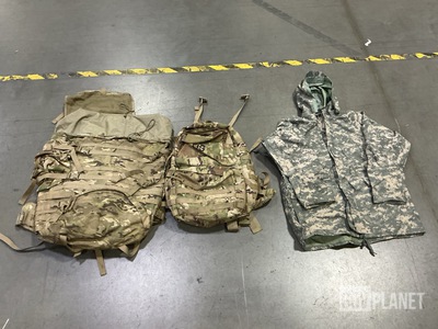 (5) Large Field Pack Sets, (4) Cold Weather Parkas & Assorted Items