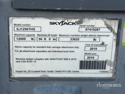 2019 Skyjack SJ1256 Teleskoplader