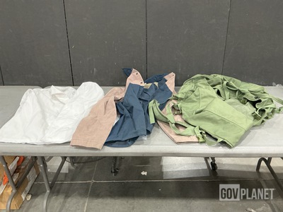 (108) Duffel Bags, (4) Food Service Uniform Smocks & Assorted Items
