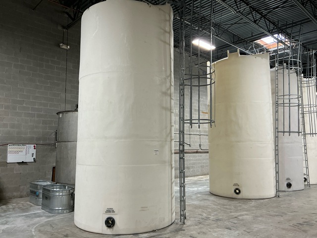 Quantity of (2) Snyder 4,900 gal HDPE Vertical Liquid Storage Tank (Unused)