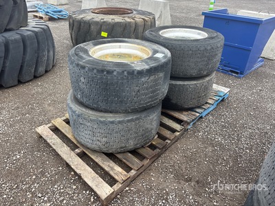 Quantity of (4) 445/50R22.5 Tires