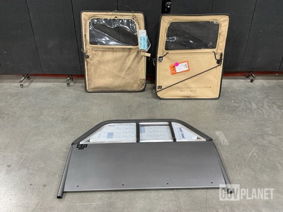 (4) Assorted Vehicular Doors & (1) Setina Poly Partition
