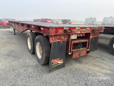 1974 Fruehauf PO-F2-40 40 ft T/A Flatbed Trailer