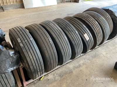 Quantity of (8) 11R24.5 Wheels and Tires