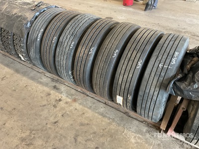 Quantity of (7) 11R24.5 Wheels and Tires