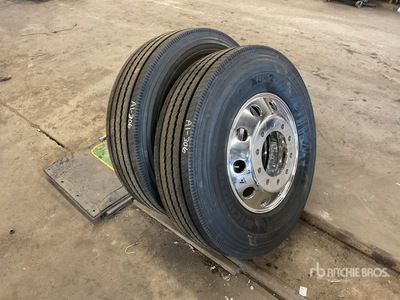 Quantity of (2) 11R22.5 Wheels and Tires