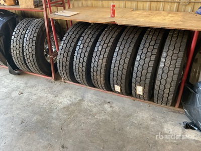 Quantity of (8) Recapped 11R22.5 Wheels and Tires