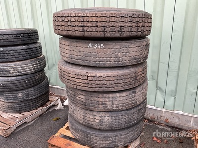Quantity of (6) 11R24.5 Tires w/Wheels
