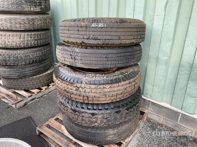 Quantity of (5) 11R20 Tires w/(3) Wheels