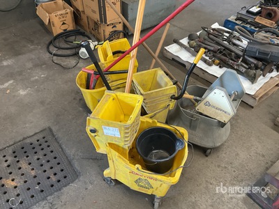Quantity of (4) Mop Buckets Divers