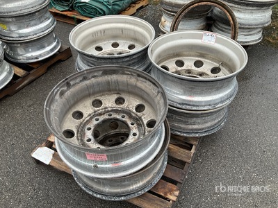 Quantity of (6) 24.5 Aluminum Wheels