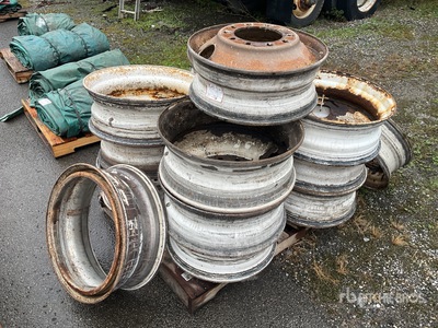 Quantity of (15) Mixed Lot of Steel 24.5 and 22.5 Wheels