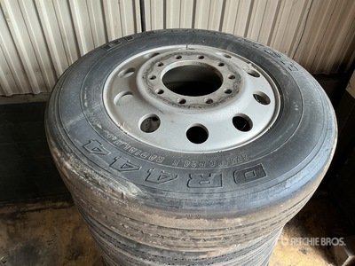 Quantity of (7) 24.5 Aluminum Wheels with Tires