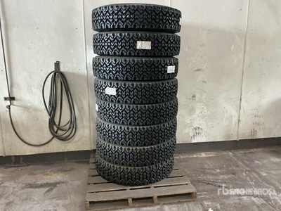 Quantity of (8) 11R22.5 Recapped Tires
